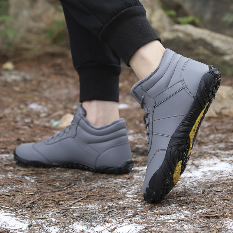 2025 Men's and Women's Couple Short Boots Outdoor Cotton Shoes Men's Water-Repellent Anti-Slip Anti-Cold Winter Snow Boots Women's Hiking Shoes