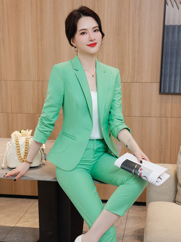 Small suit jacket for women 2023 autumn and winter New Business wear women's skirt fashion suit women's casual suit two-piece suit