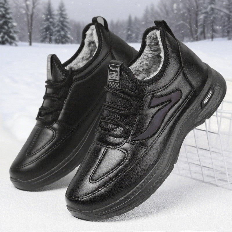 Cotton Shoes New Style Polyurethane Cold-Proof Men's Shoes Plus Velvet Thickened Short Boots Warm Outdoor Cotton Boots Cross-Border Wholesale Snow Boots