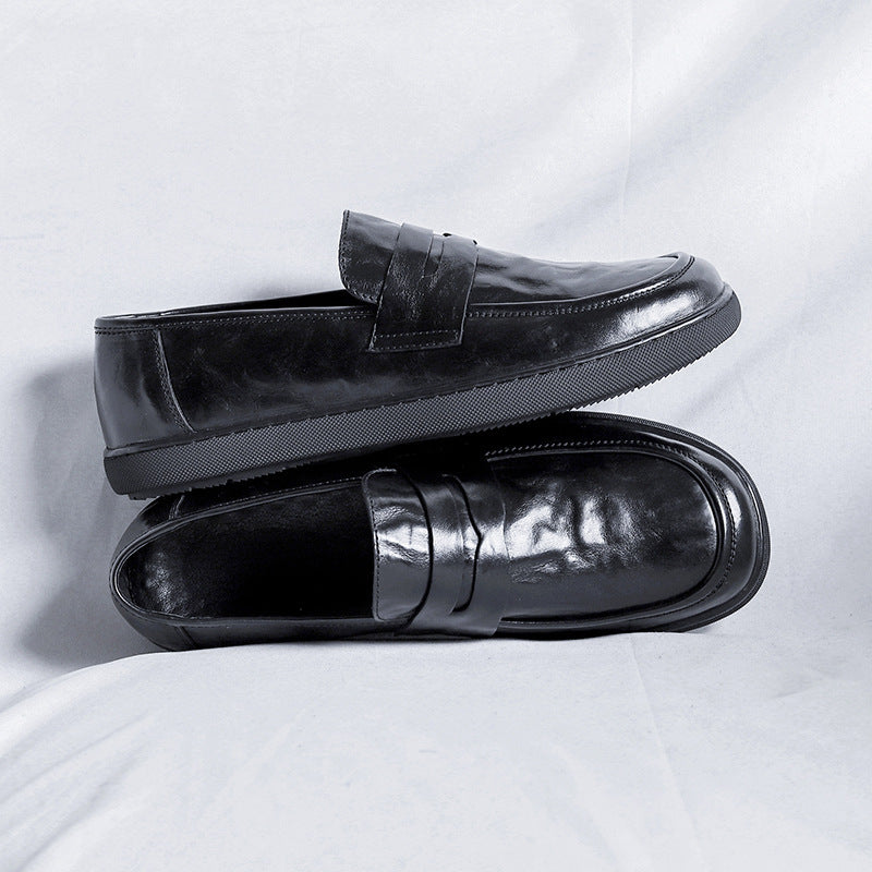 Loafers for Men Summer 2023 New Style British Business Formal Leather Shoes Soft Sole Slip-On Casual Shoes 7982-F