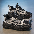 Men's Shoes Winter 2024 New Trendy Versatile Sports Casual Men's Wear-Resistant Thick-Soled Height-Increasing Black Dad Sneakers