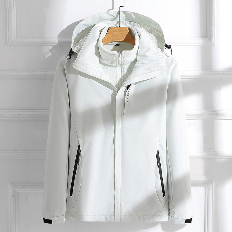 Jacket Bird's three-in-one detachable coat men's autumn and winter waterproof cold-proof warm mountaineering outdoor ski suit women