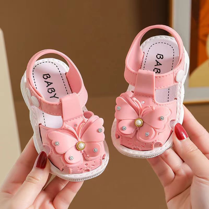 Girls' Sandals 2023 Summer New Children's Non-slip Soft Sole Infant Little Girl Baby Princess Beach Shoes