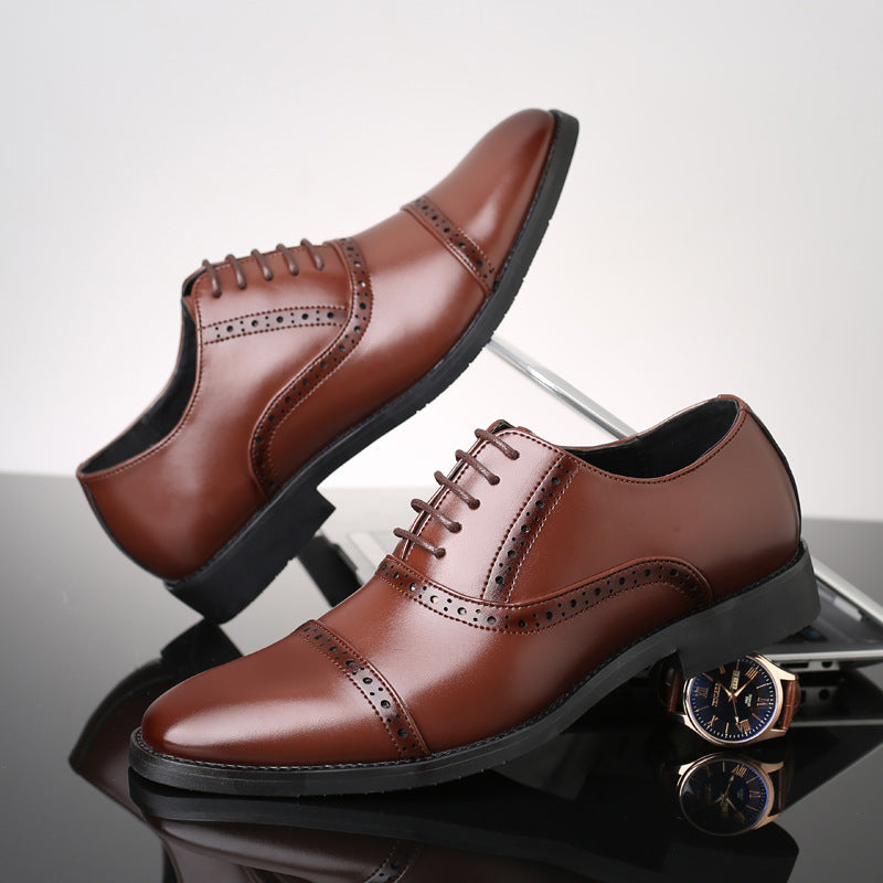 New Men's Shoes Business Formal British Shoes Amazon Gentleman Shoes Foreign Trade Casual Lace-up Size 48