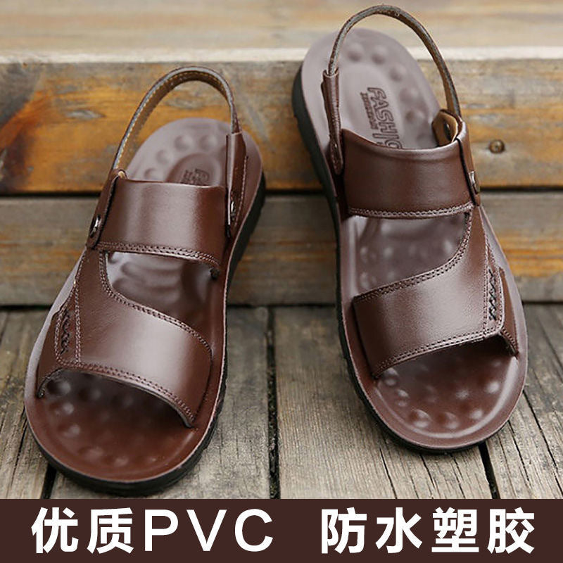 Summer New Men's Sandals Outdoor Casual Dual-purpose Non-slip Breathable Beach Shoes Soft Sole Wear-resistant Vietnam Sandals