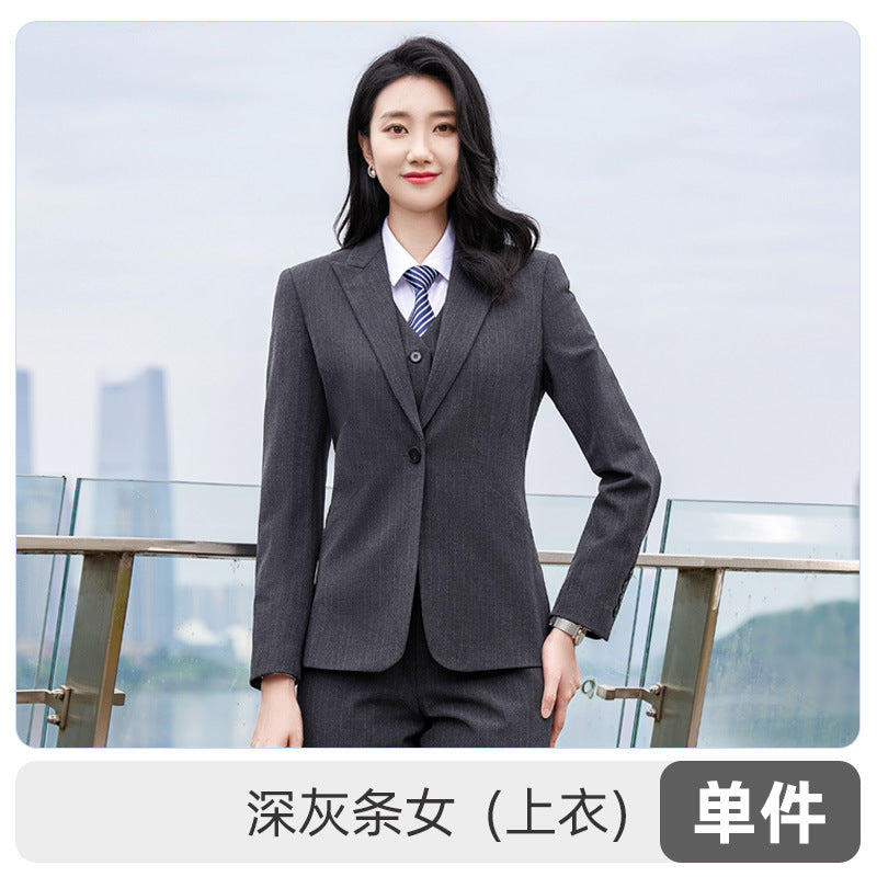 Autumn and winter new men's and women's same style business attire 4S shop business suit suit slim temperament hotel formal overalls