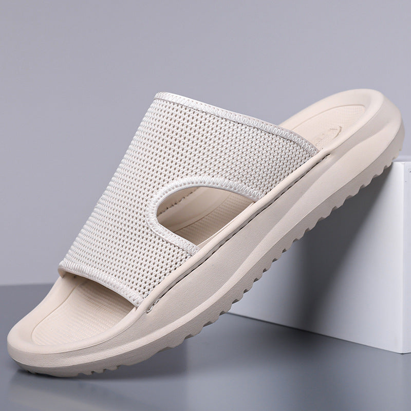 Sandals Men's New Summer Mesh Breathable Non-Slip Sandals Ultra-Light Thick Sole Heightening Sports and Leisure Beach Shoes