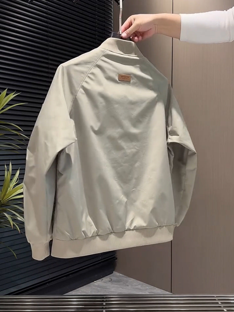 Men's Baseball Jacket Spring and Autumn Fashion Versatile Casual Workwear Coat Trendy Stylish Top Men's Fashion