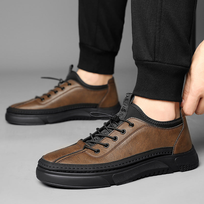Spring/Summer New Casual Leather Shoes Men's Genuine Leather Sneakers Trendy Fashion Sports Men's Shoes Wholesale