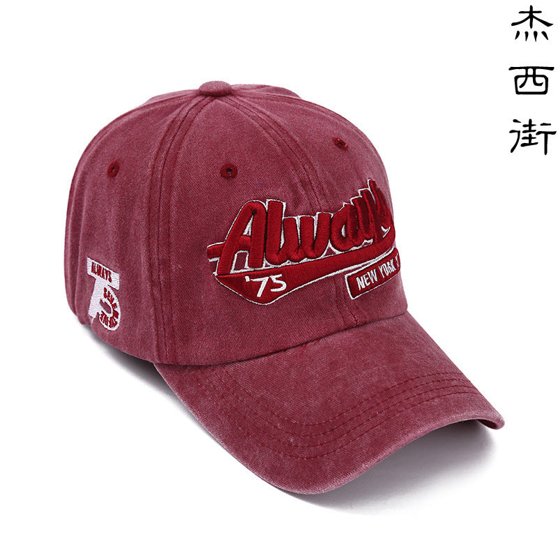 Men's and Women's Hats Retro Baseball Caps Korean Style Washed Denim Dressed Caps Spring and Autumn Casual Sunshade Caps Trendy Men's
