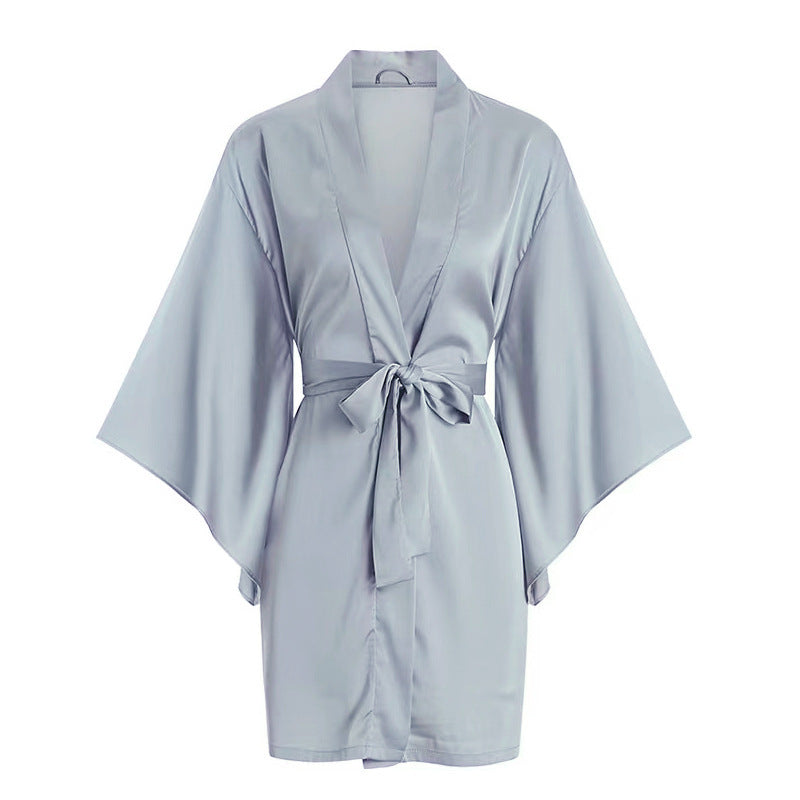 Sexy Women's Nightgown with Straps and Chest Pads, New Lace Summer Ice Silk Nightdress, Home Wear Set with a High-End Feel