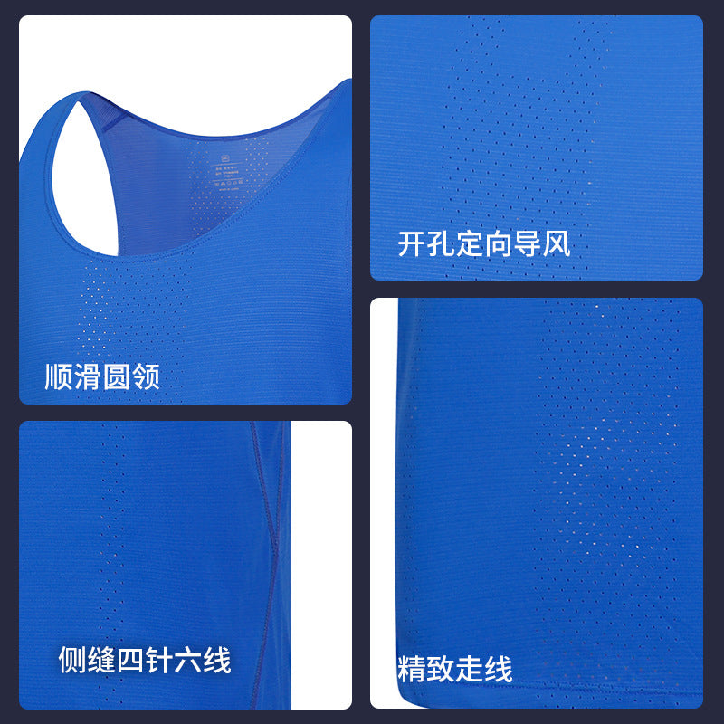 New Wind Tunnel Vest for Men and Women, Sleeveless Sports Vest, Thin, Ultra-Light, Quick-Drying Fitness Running Group Clothes