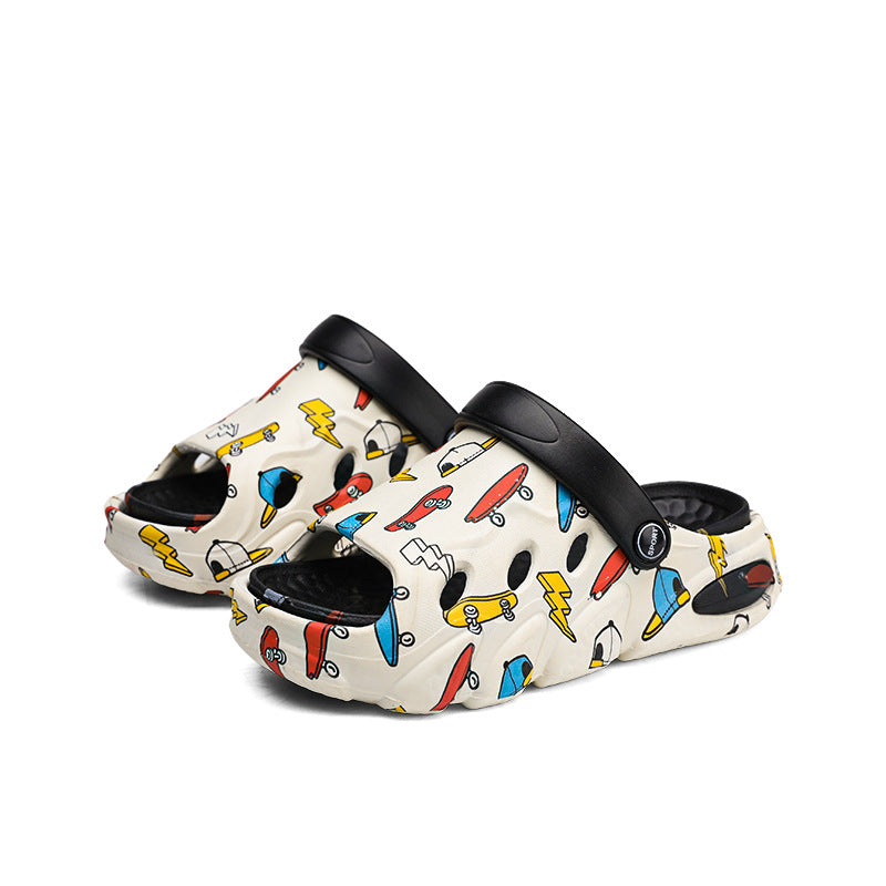 Children's Sandals for Boys and Girls, New Summer Flip-Flops, Soft-Soled Home Hot Style Outer Wear Two-Wear Sandals for Small and Medium-Sized Kidsren and Girls