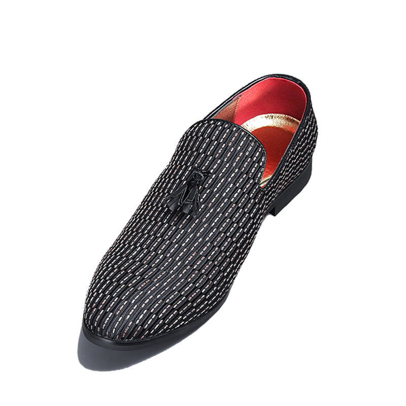 Cross-Border Men's Shoes, Men's Breathable Slip-On Loafers, Casual Shoes, Men's Leather Shoes, Men's Summer Non-Smelly Shoes, European and American Style