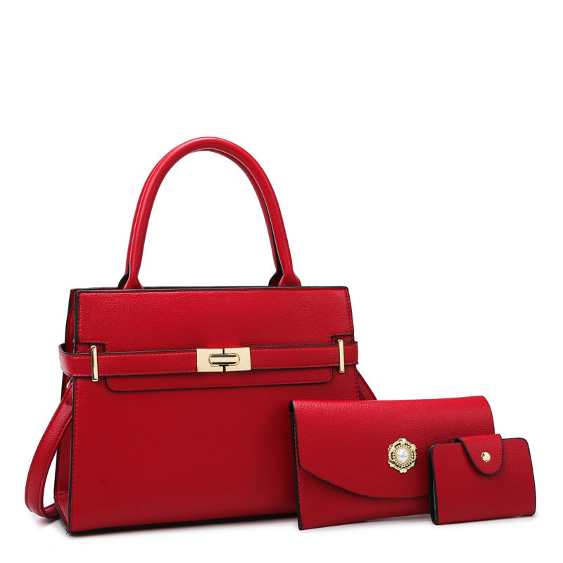 Cross-border Women's Bag 2025 New High-end Handbag Trendy Bag Three-piece Set Mother Bag All-match Shoulder Crossbody Bag