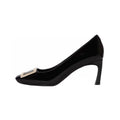 RV Metal Square Buckle Square Head High Heels Women's Patent Leather Commuter Stiletto Shoes Bridesmaid Shoes Wedding Shoes Shallow Women's Shoes