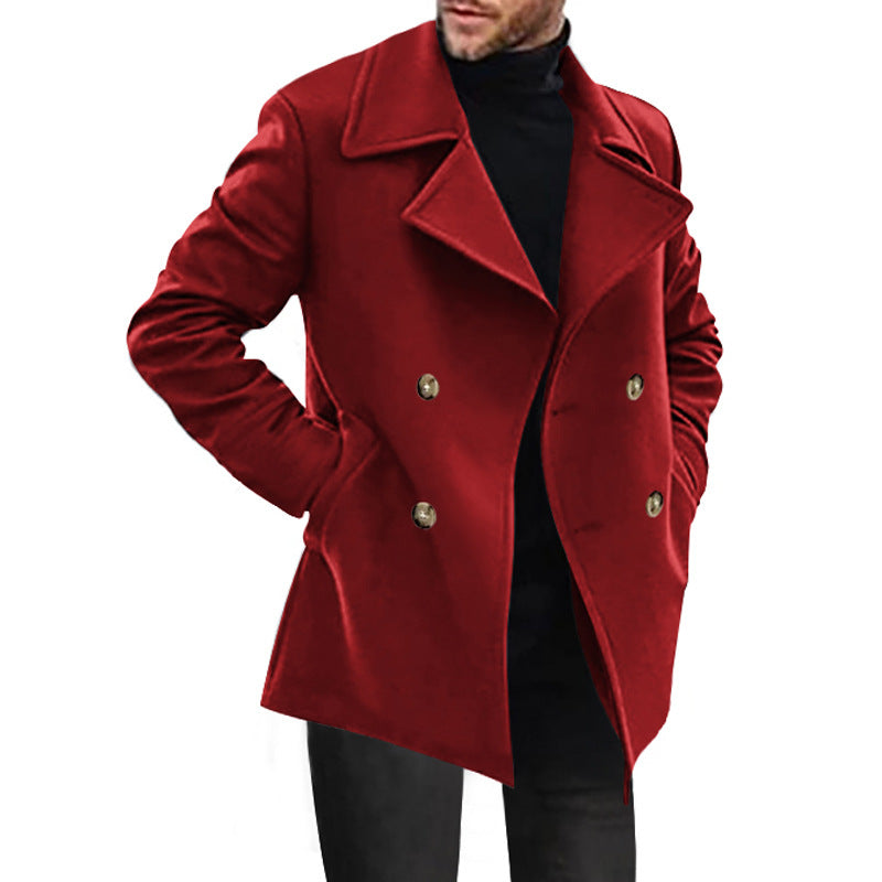 Cross-Border Independent Site Men's Trench Coat, New Spring and Autumn Men's Coat, Mid-Length Foreign Trade Amazon Casual Men's Jacket