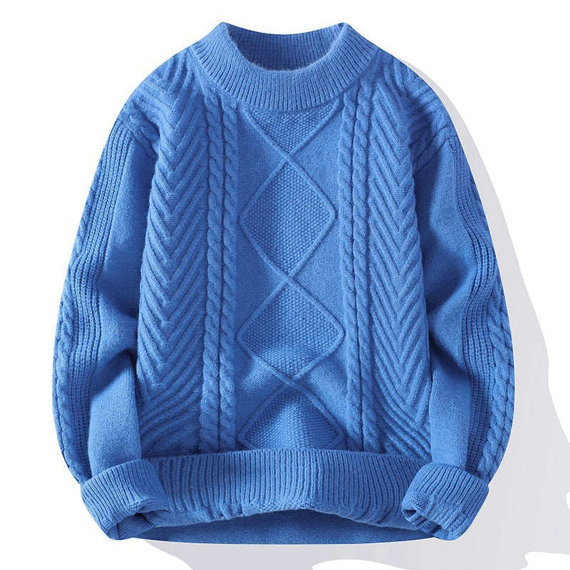 Cross-border New Sweater Men's Clothes Autumn and Winter Men's Knitted Shirt Crewneck Pullover Sweater Men's Casual Base Shirt