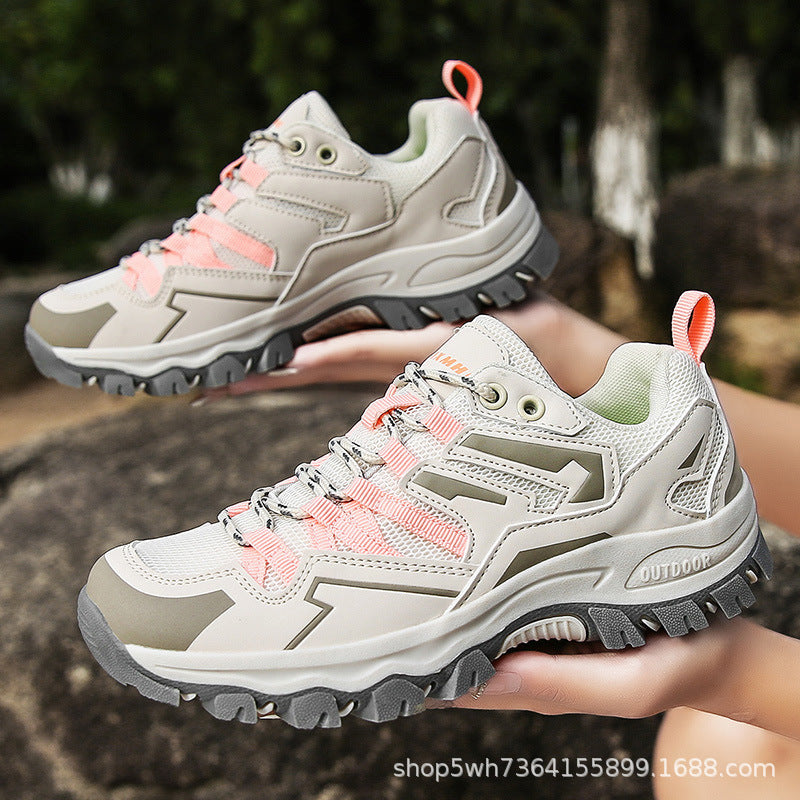 Autumn and Winter Waterproof Hiking Shoes for Women, Non-Slip Hiking Shoes, Travel Shoes, Wear-Resistant Cross-Country Outdoor Shoes, Ice and Snow Sports Shoes
