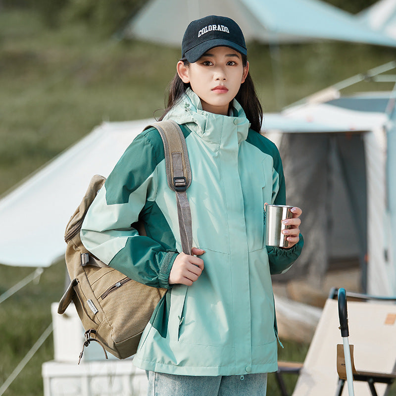 Mountain-Style Autumn and Winter Jackets for Men and Women, Single-Layer Couple Windproof and Waterproof Outdoor Trendy Brand Jackets, Mountaineering Clothing