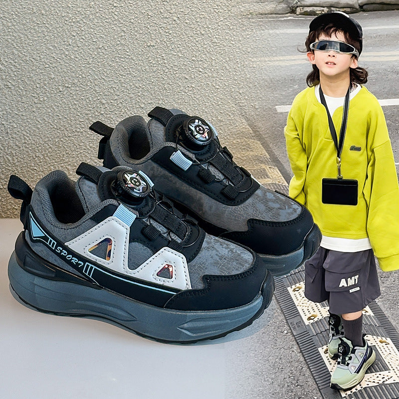 Boys' Shoes 2025 Spring & Fall New Kidsren's Sports Shoes for Middle and Large Kidsren Breathable Running Shoes Soft Sole Lightweight Sports Shoes for Women