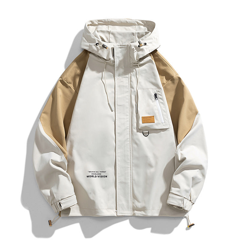 Jacket Coat Men's Spring and Autumn Fashion All-match Loose Men's Fat Work plus size Jacket Coat High-end Sense
