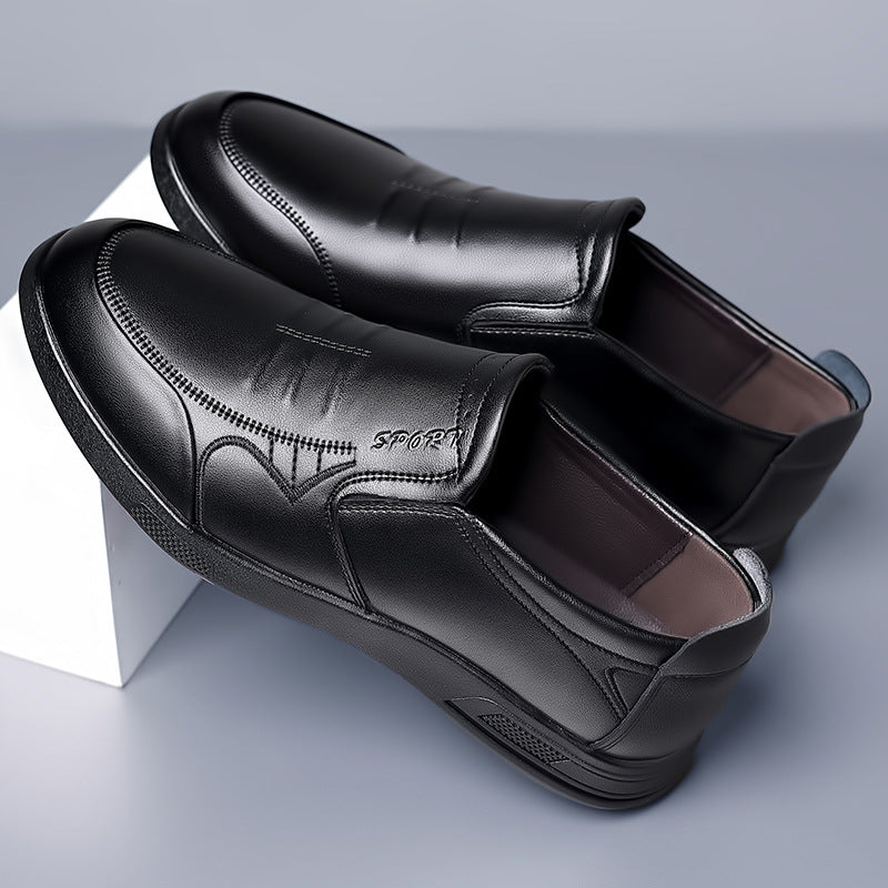 Men's Casual Leather Shoes, Men's 2026 Spring New Style, Versatile Shoes for Middle-Aged and Elderly Dads, Men's High-End Genuine Leather Loafers