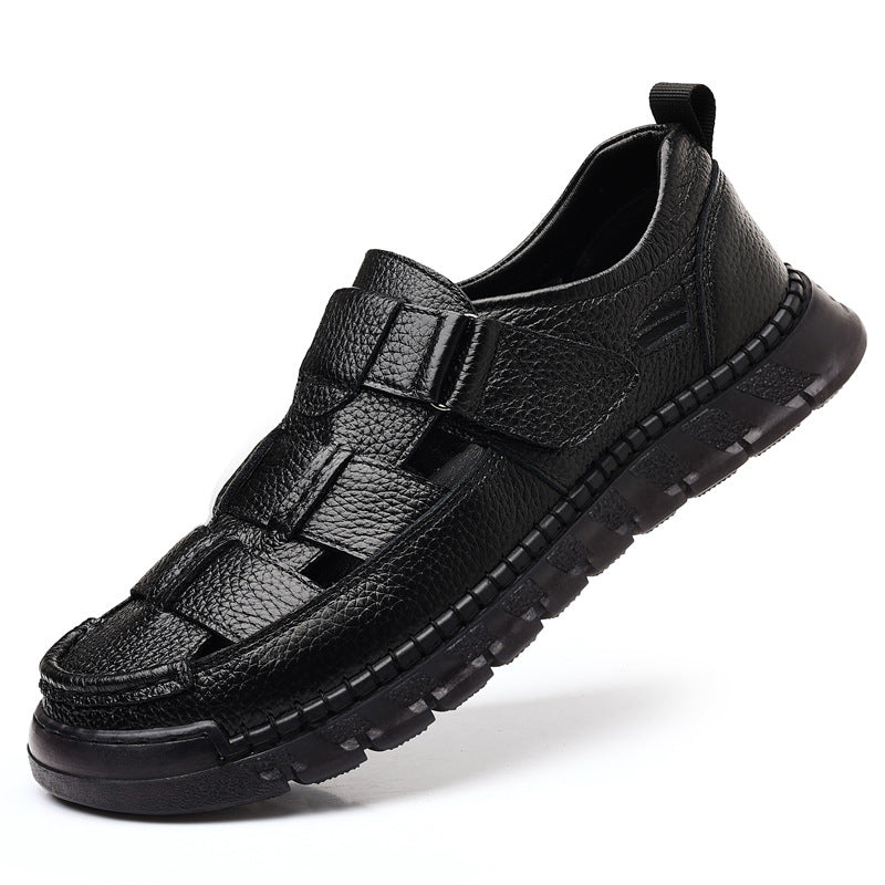 2025 Sandals Men's Summer Breathable Toe-Toe Clogs Hollow Soft Sole Sports Driving Beach Wading Sandals Dropshipping