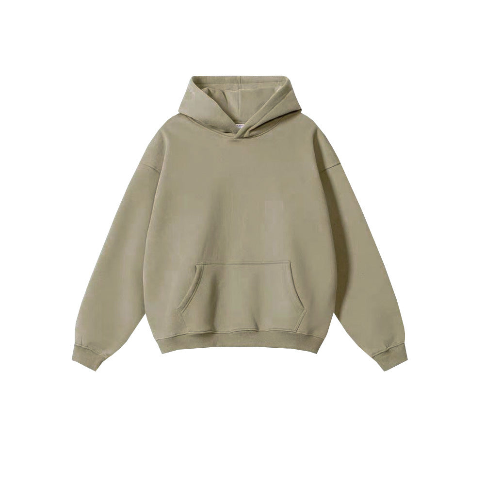 Tide brand men's clothing 2024 autumn and winter youth loose leisure tide brand 450G terry sweater men's hooded men's sweater