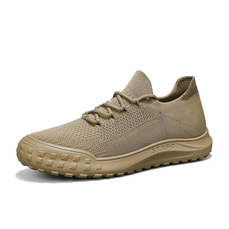 Men's spring and summer flying woven fashion sneaker running shoes mesh socks casual sneakers comfortable men's shoes outdoor shoes