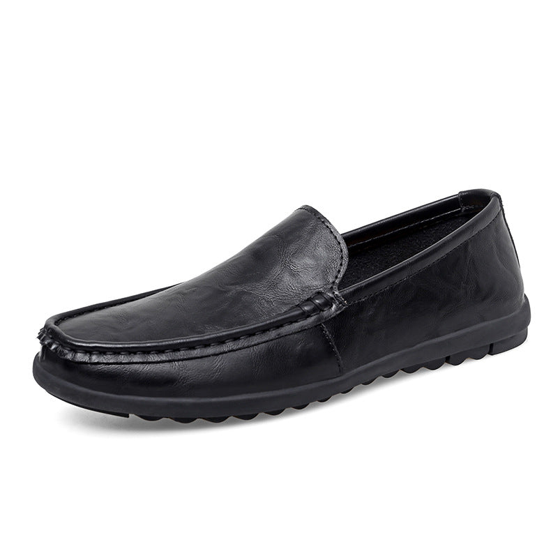 2026 Men's Trendy Loafers Slip-On Driving Shoes Autumn British Style Casual Leather Shoes Men's Internet Celebrity Shoes