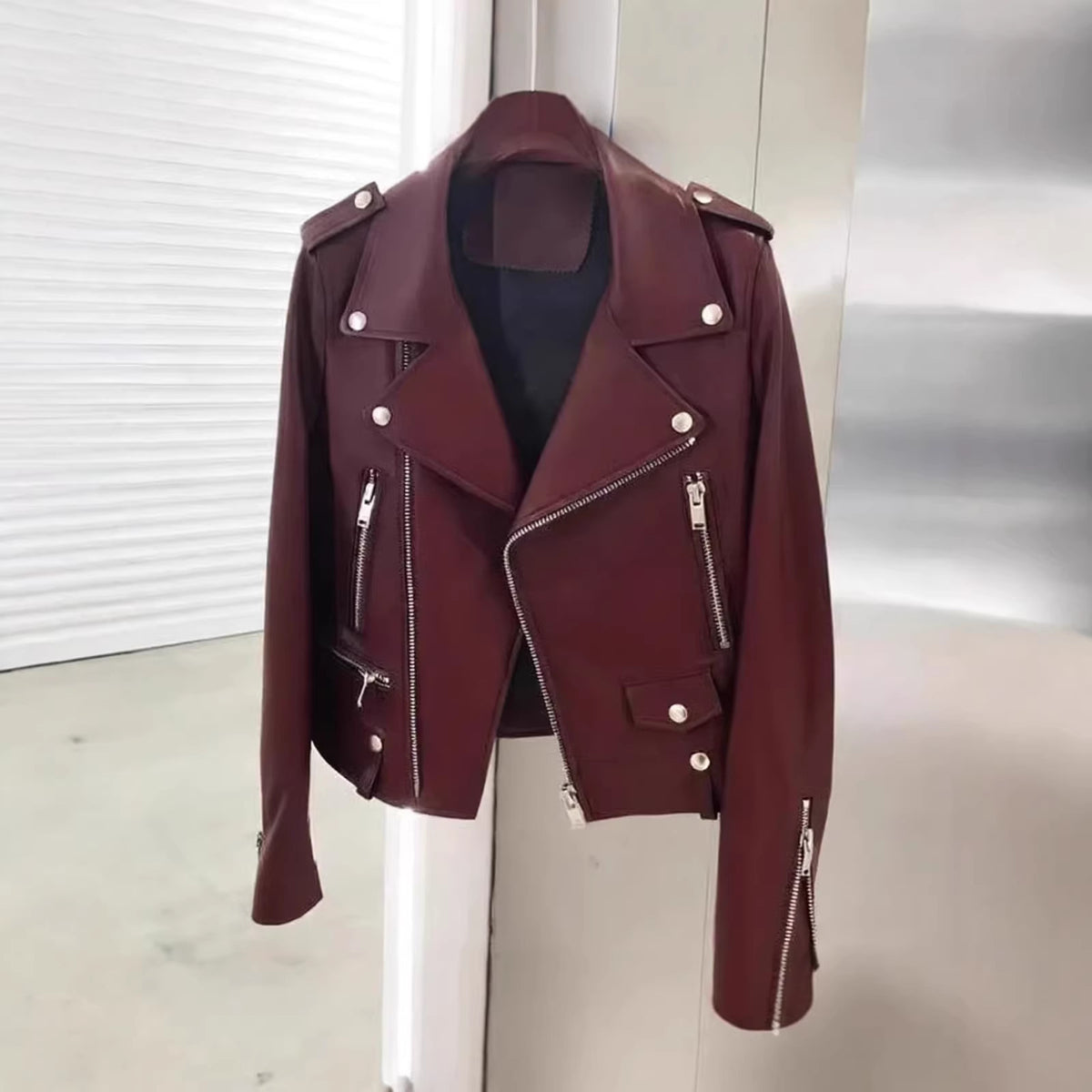 Foreign Trade Men's Clothing Wholesale Men's Motorcycle Leather Jacket 2025 Spring, Autumn and Winter New Leather Jacket Korean Style Slim Men's Leather Jacket