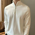Sweater Long-Sleeved Half Turtleneck Zipper Bottoming Sweater Men's 2025 Pullover Autumn and Winter Versatile Knitted Knitwear Men's Knitwear