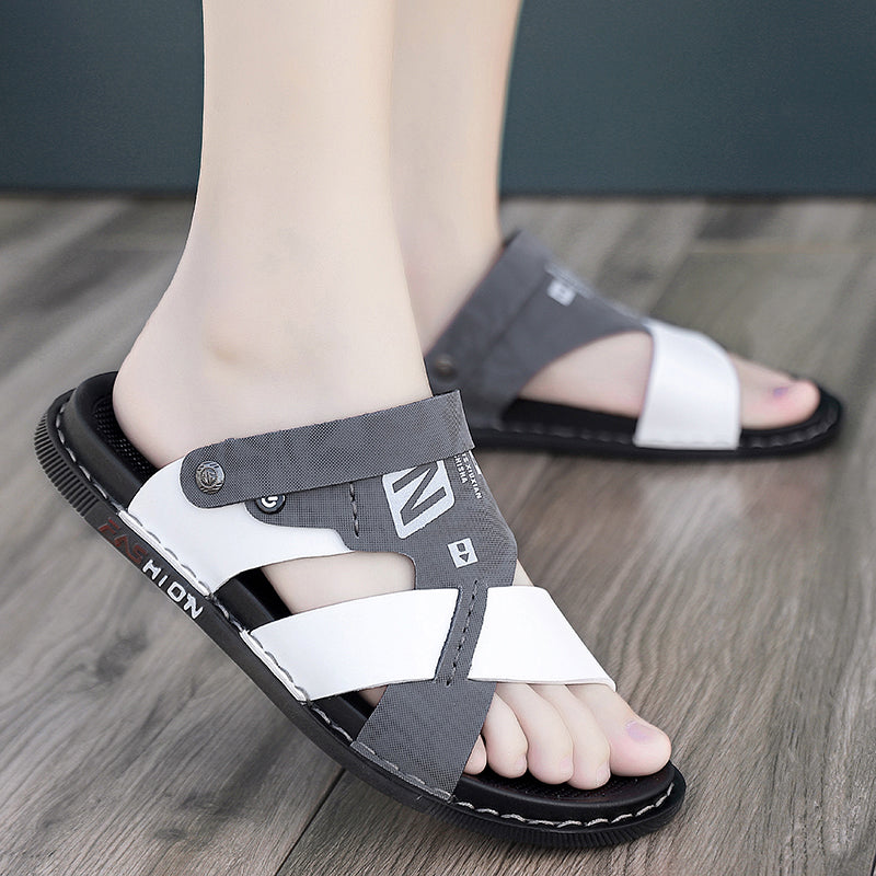 Sandals Men's 2024 New Summer Outer Wear Sports Casual Sandals and Slippers Men's Wear-resistant Driving Beach Shoes