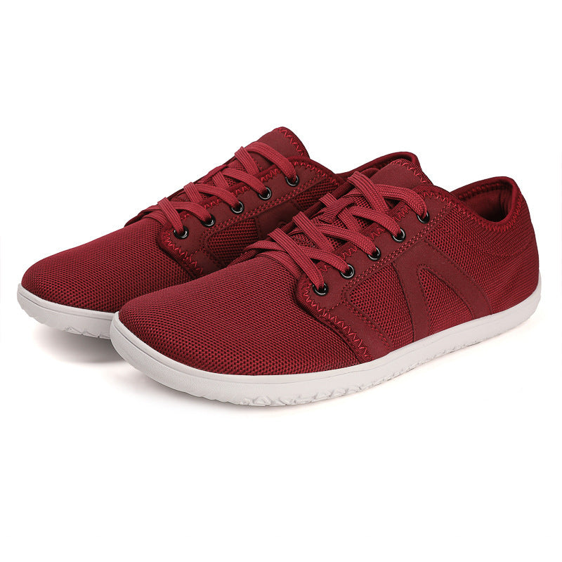 Factory Outlet Flying Woven Wide Shoe Last Barefoot Shoes Soft Sole Non-slip Indoor Fitness Shoes Couple Flat Foot Sports Casual Shoes