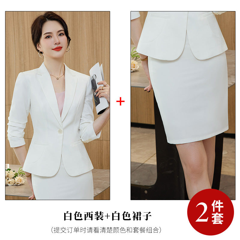 Small suit jacket for women 2023 autumn and winter New Business wear women's skirt fashion suit women's casual suit two-piece suit