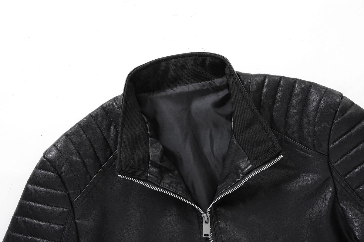 Spring and Autumn High-end Counter Leather Men's Top Leather Biker Clothing Leather Jacket Thin Coat Men