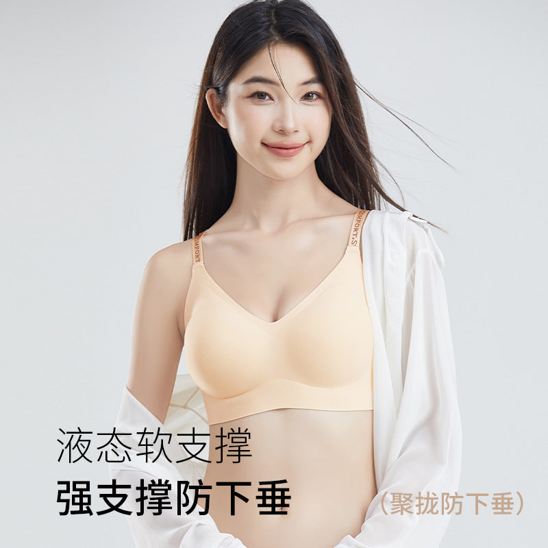 Anti-Gravity Seamless Intimates, Pull-Up, Small Breast Push-Up, Support Secondary Breasts, Anti-Sagging Bra Set, Fixed Cup Bra