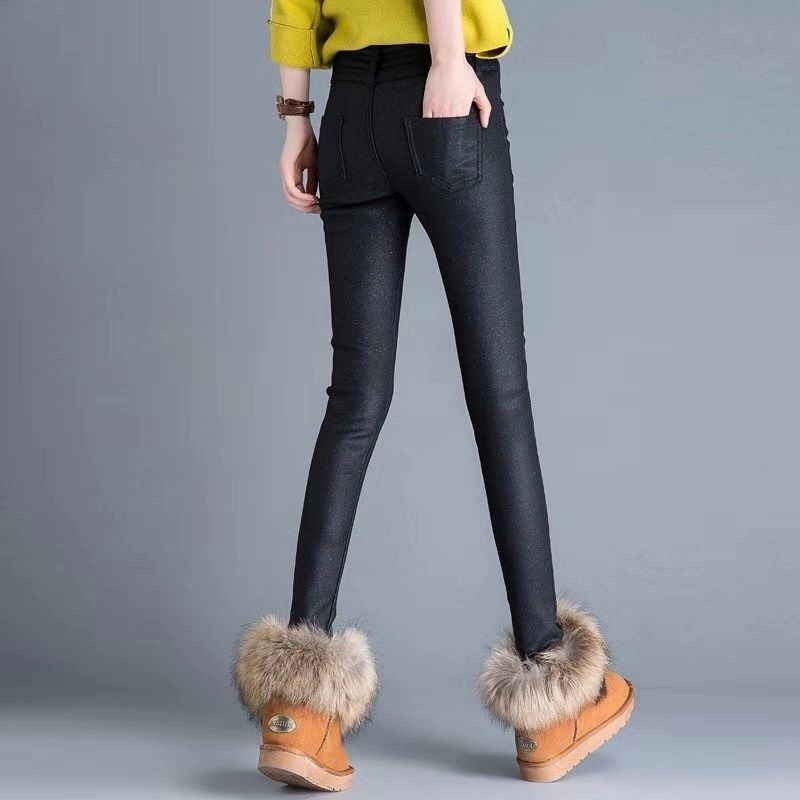 2025 Winter Women's Leather Pants with Fleece, New High-Waisted Leggings for Winter, Matte Faux Leather Skinny Pants for Outerwear