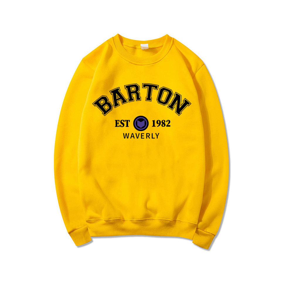 Autumn and Winter Sweatshirt for Women Thickened Letter Printed Round Neck Sweatshirt Plus Thin Velvet Sweatshirt for Women Casual Loose