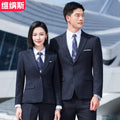 Thickened Elastic Stripe Suit Men's and Women's Same Style Advanced Sense Teachers' Business Wear Suit suit Civil Servant Work Clothes