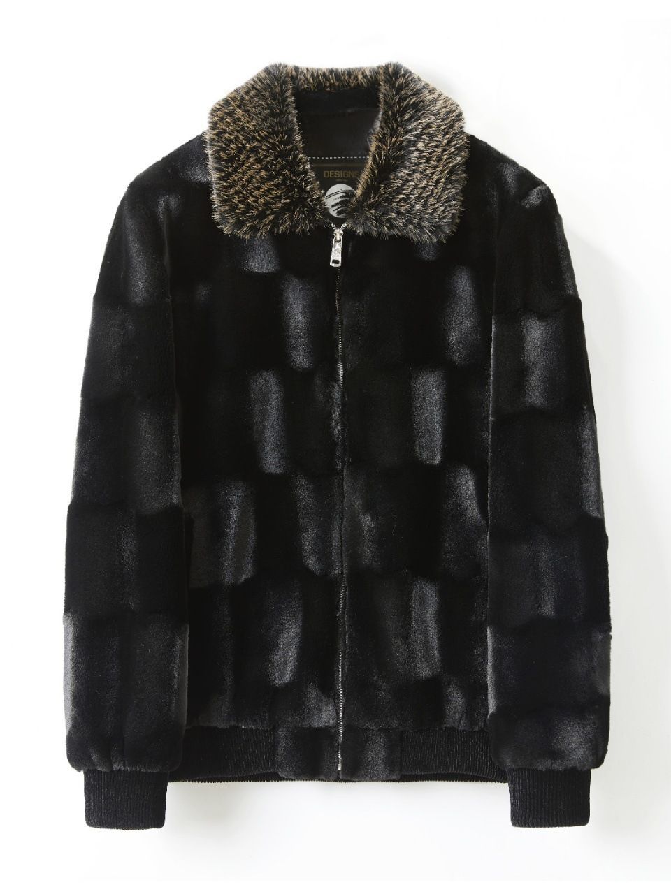 Haining fur coat men's mink fur coat whole mink artificial mink men's winter golden mink velvet coat manufacturer
