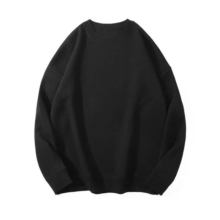 190g sweater women's autumn and winter round neck pullover women's sweater thickened thin velvet solid color plus size loose class clothes sweater women