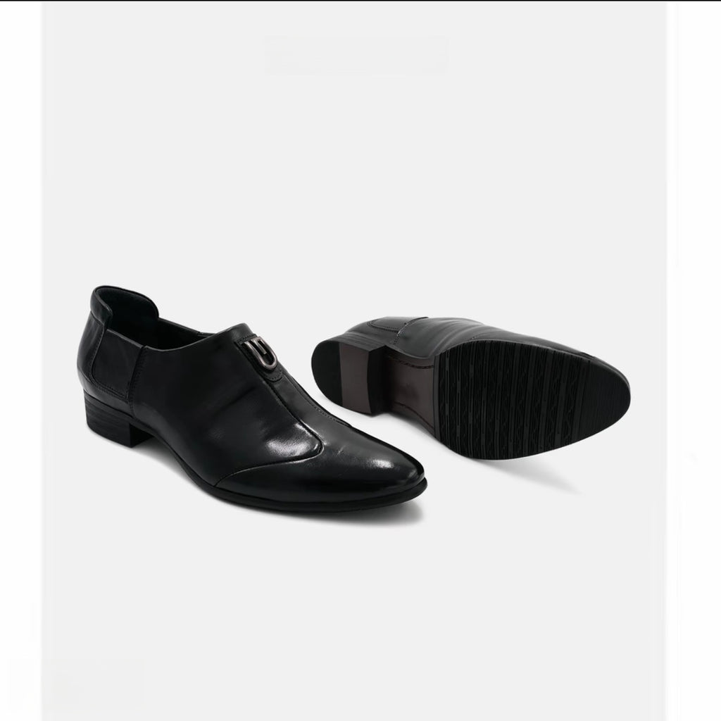 2025 Spring and Autumn New Men's Business Formal Leather Shoes New Height Increasing High-End Leather Shoes Men's British Pointed Toe Shoes