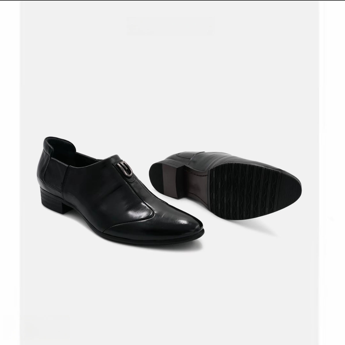 2025 Spring and Autumn New Men's Business Formal Leather Shoes New Height Increasing High-End Leather Shoes Men's British Pointed Toe Shoes