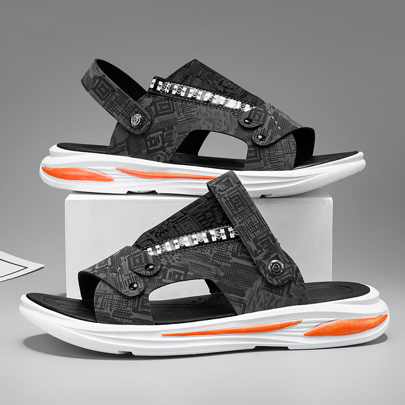 Sandals Spring New Versatile Driving Casual Student Sandals Men's Outdoor Trendy Wear-Resistant Sports Men's Slippers