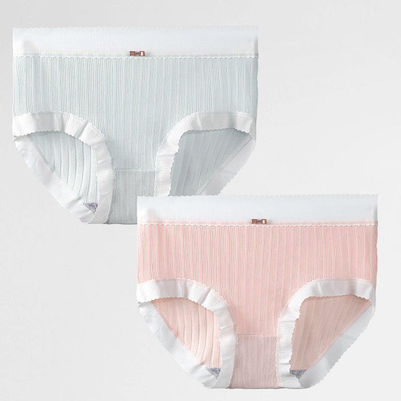 Women's Pure Cotton Underwear Summer Thin Women's Underwear Seamless Breathable Cute Young Girl's Pure Cotton Triangle Shorts
