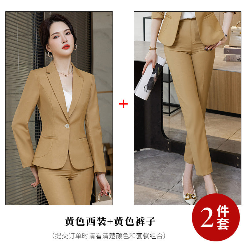 Small suit jacket for women 2023 autumn and winter New Business wear women's skirt fashion suit women's casual suit two-piece suit