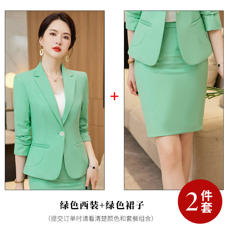 Small suit jacket for women 2023 autumn and winter New Business wear women's skirt fashion suit women's casual suit two-piece suit