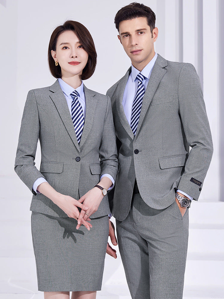 Men's and women's high-end business suit suit civil servant interview formal suit teacher business wear overalls customization
